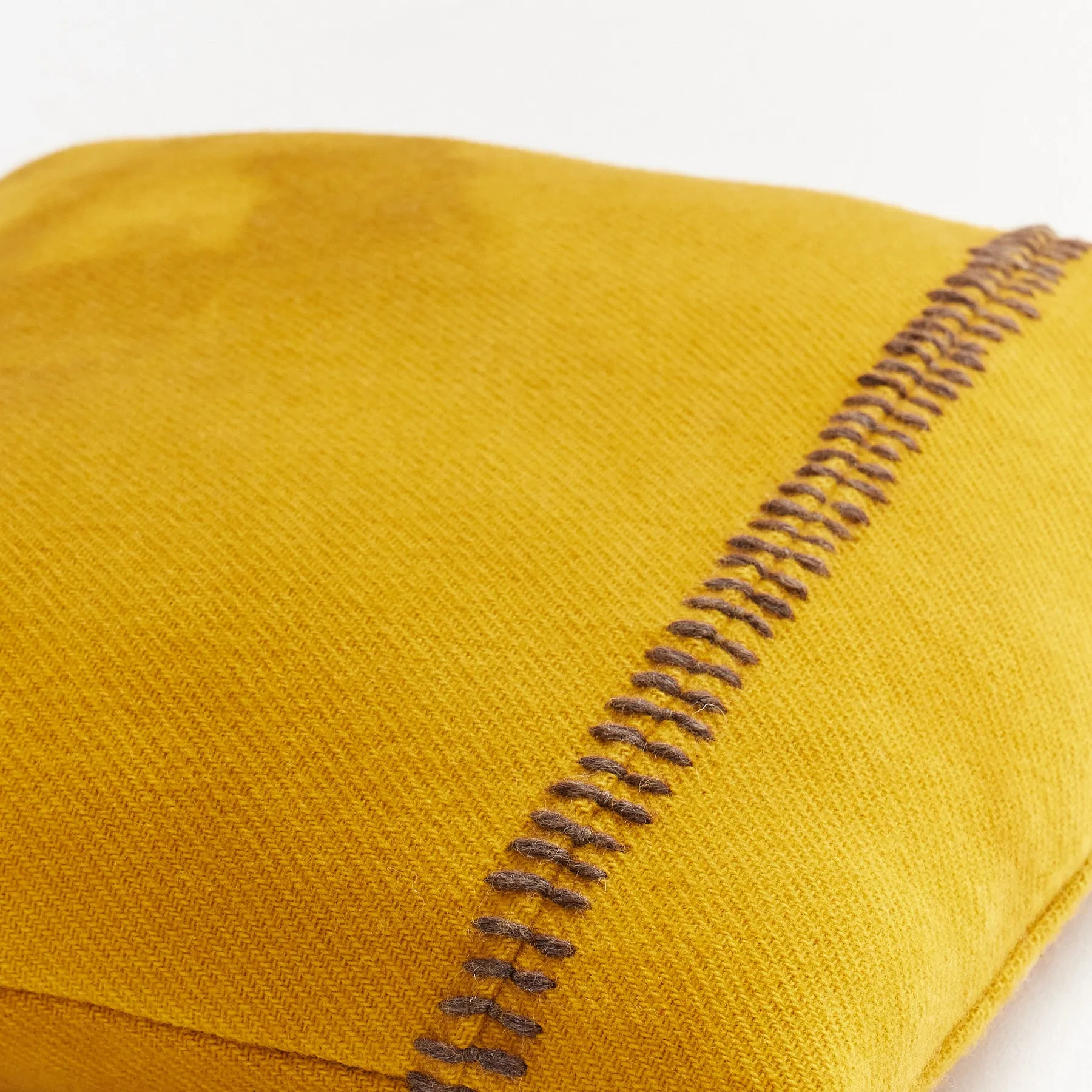 Hand-Dyed Wool Embroidered Pillow Cover - Sofia Collection