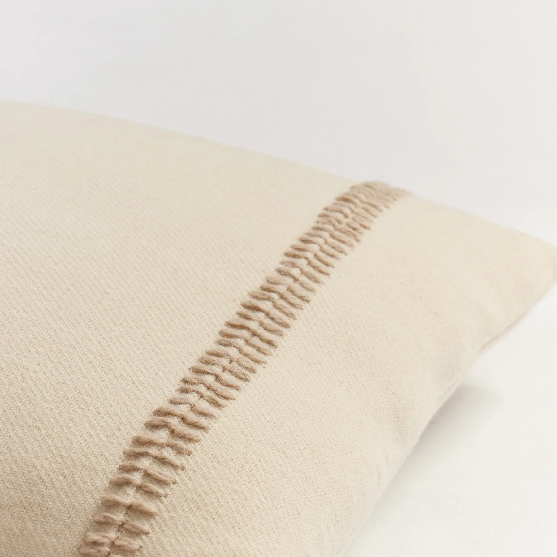Hand-Dyed Wool Embroidered Pillow Cover - Sofia Collection