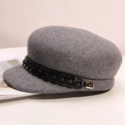 Hats Women's High-end Wool Cloth Retro