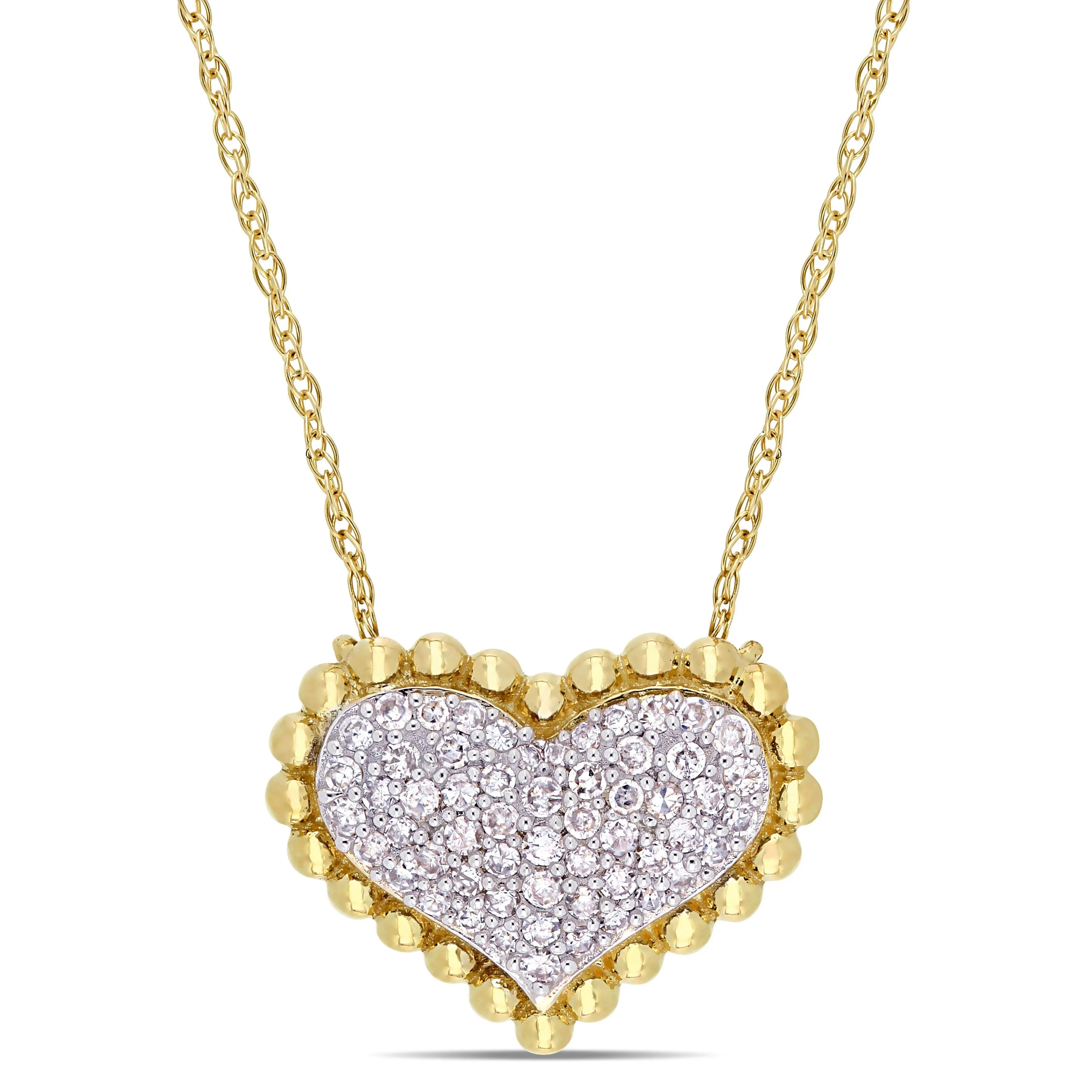 Heart Pave Diamond Pendant