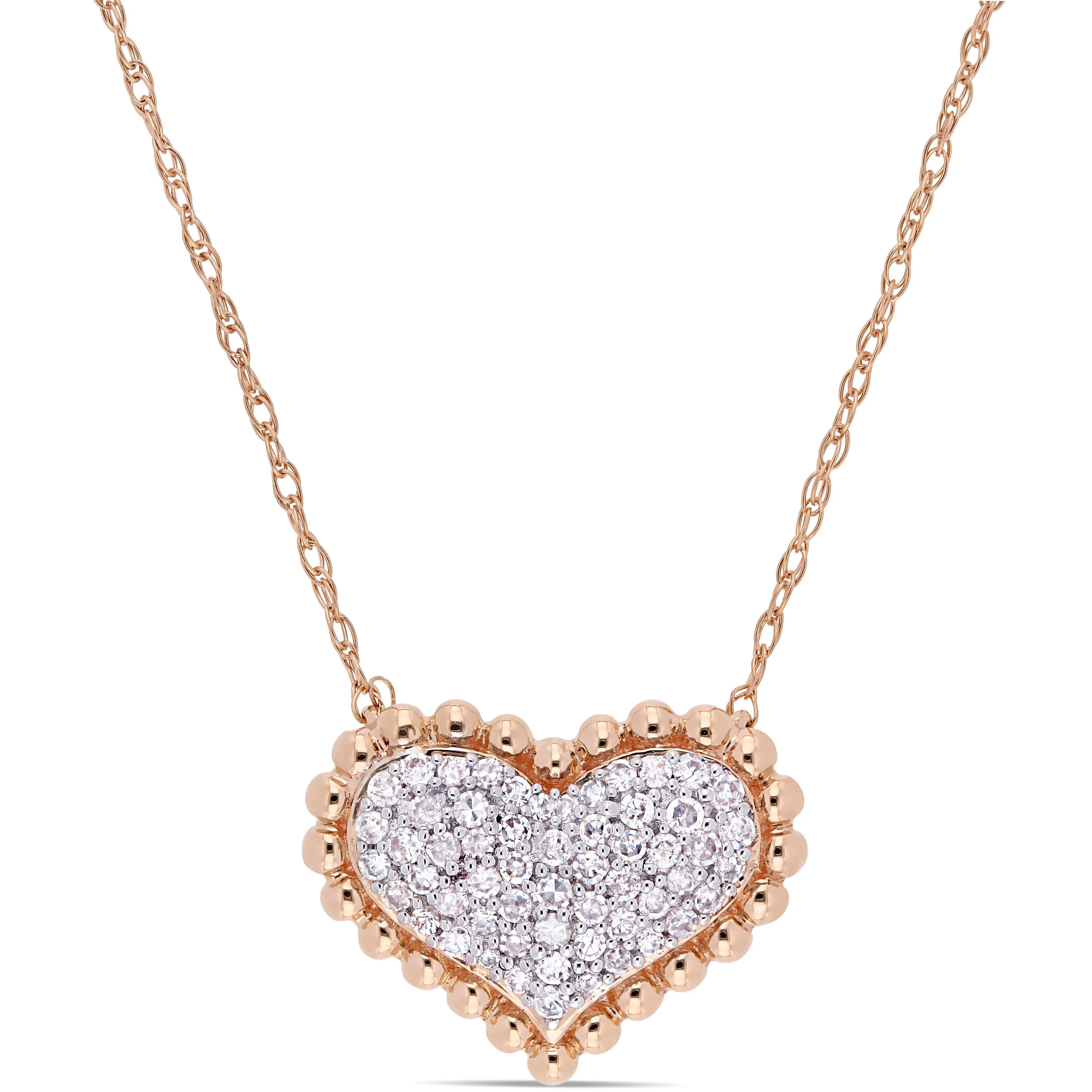 Heart Pave Diamond Pendant