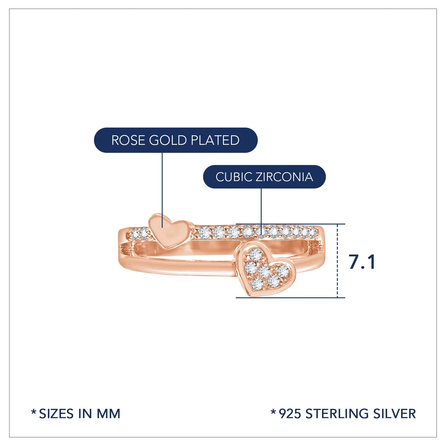 Heart Split Band Ring