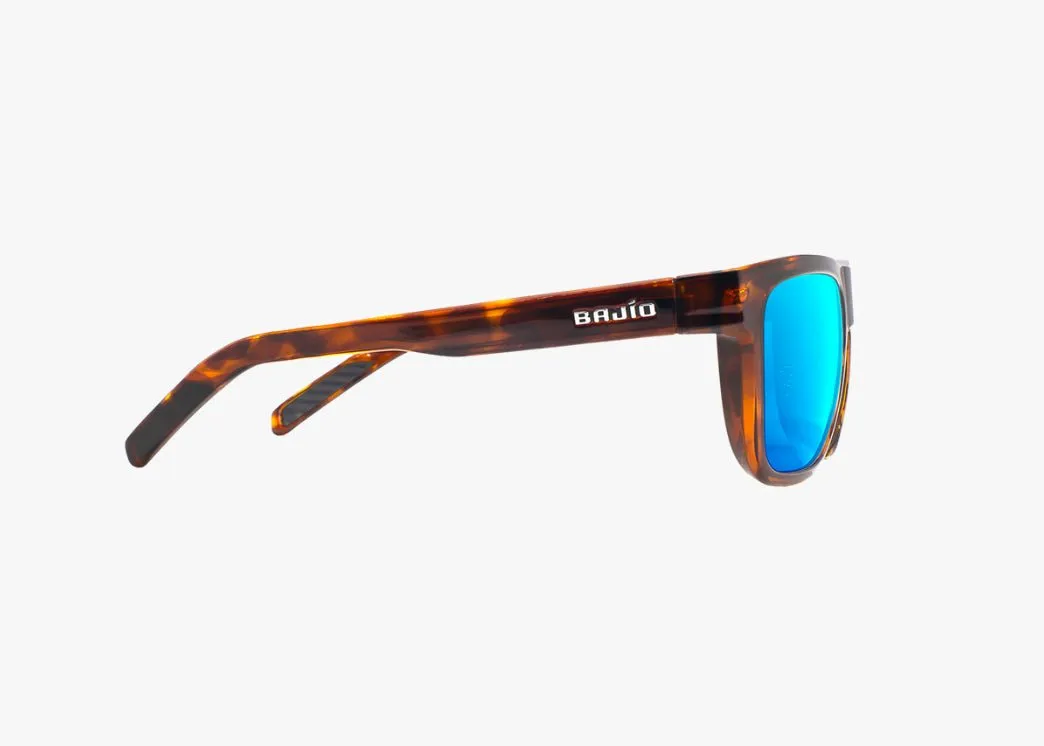 Hopedale Brown Tortise/ Blue Mirror Poly