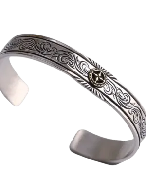 Horizon Blue Wide Sun Crest Bangle