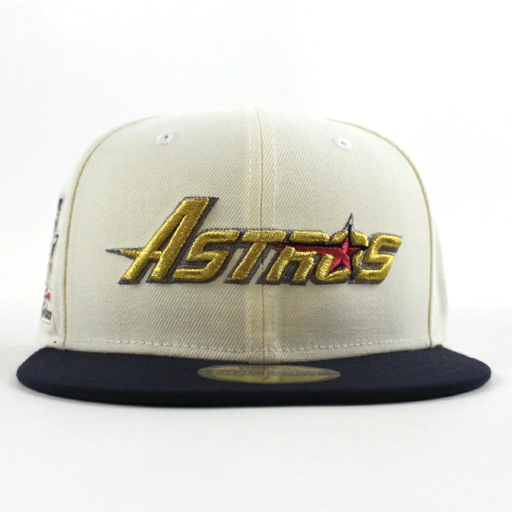 Houston Astros 35 Years New Era 59Fifty Fitted Hat (Chrome White Navy Green Under Brim)