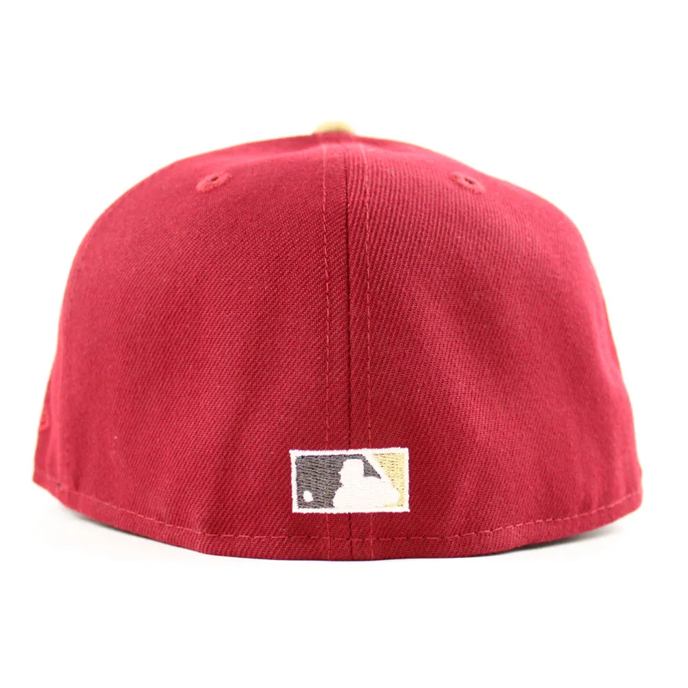 Houston Astros 50th Anniversary New Era 59Fifty Fitted Hat (Cardinal Vegas Gold Green Under Brim)