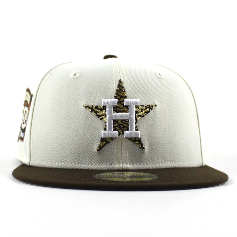 Houston Astros 50th Anniversary New Era 59Fifty Fitted Hat (Chrome White Walnut Gray Under Brim)