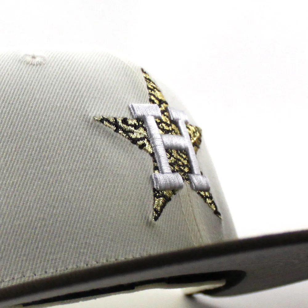 Houston Astros 50th Anniversary New Era 59Fifty Fitted Hat (Chrome White Walnut Gray Under Brim)