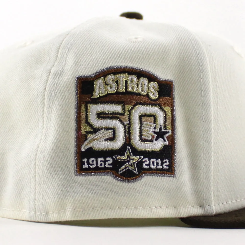 Houston Astros 50th Anniversary New Era 59Fifty Fitted Hat (Chrome White Walnut Gray Under Brim)