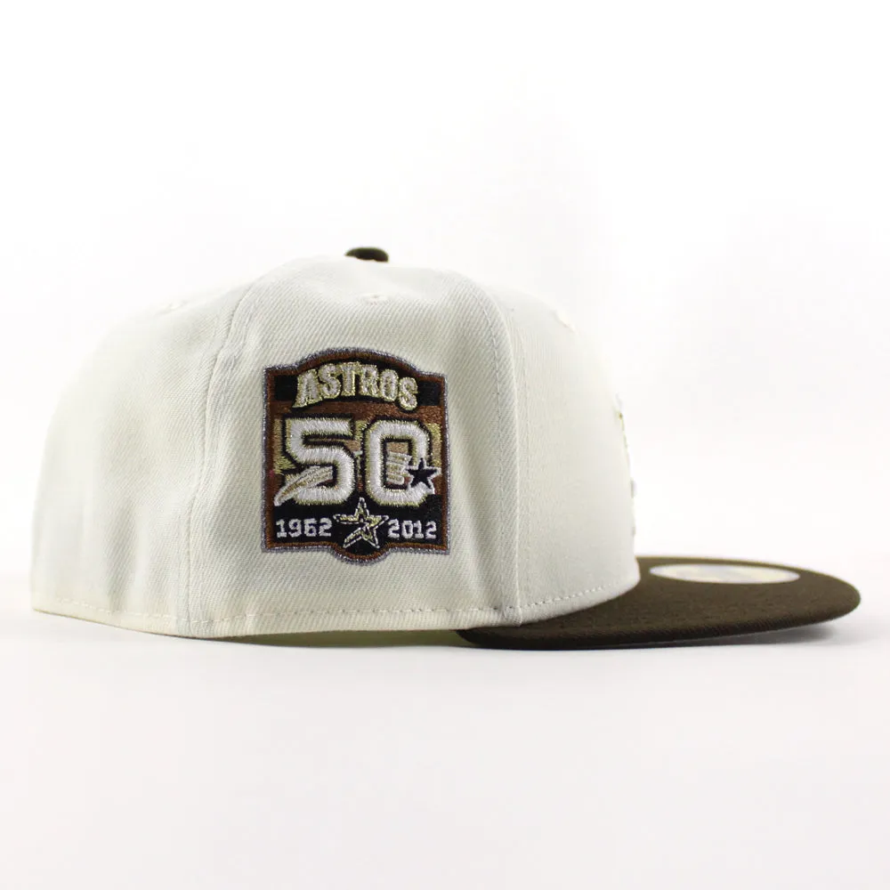 Houston Astros 50th Anniversary New Era 59Fifty Fitted Hat (Chrome White Walnut Gray Under Brim)