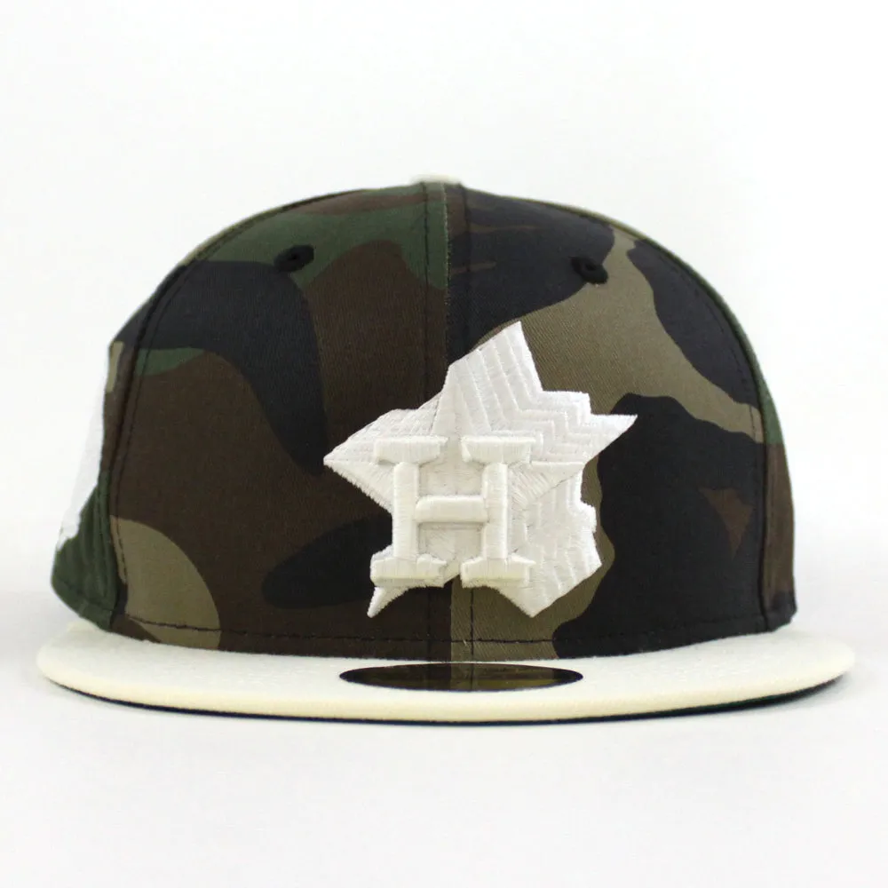 Houston Astros 60 YEARS New Era 59Fifty Fitted Hat (Camo Chrome White GREEN Under Brim)
