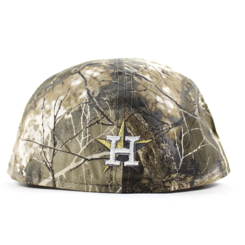 Houston Astros Drip Logo Minute Maid Park New Era 59Fifty Fitted Hat (RealTree Camo Black Green Under Brim)