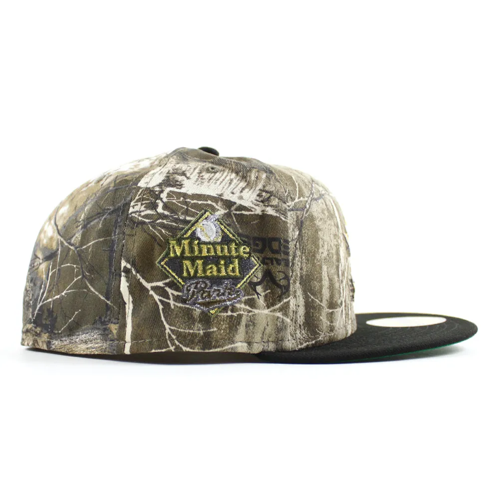 Houston Astros Drip Logo Minute Maid Park New Era 59Fifty Fitted Hat (RealTree Camo Black Green Under Brim)