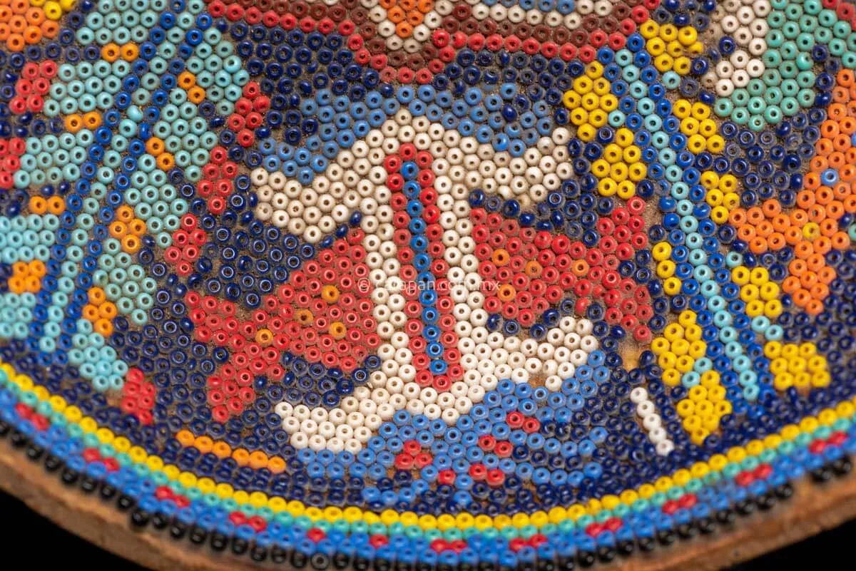 Huichol Art Vintage Beaded Gourd