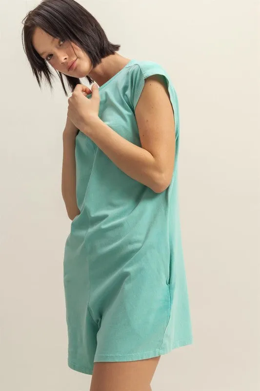 HYFVE Round Neck Cap Sleeve Relaxed Fit Breezy Romper