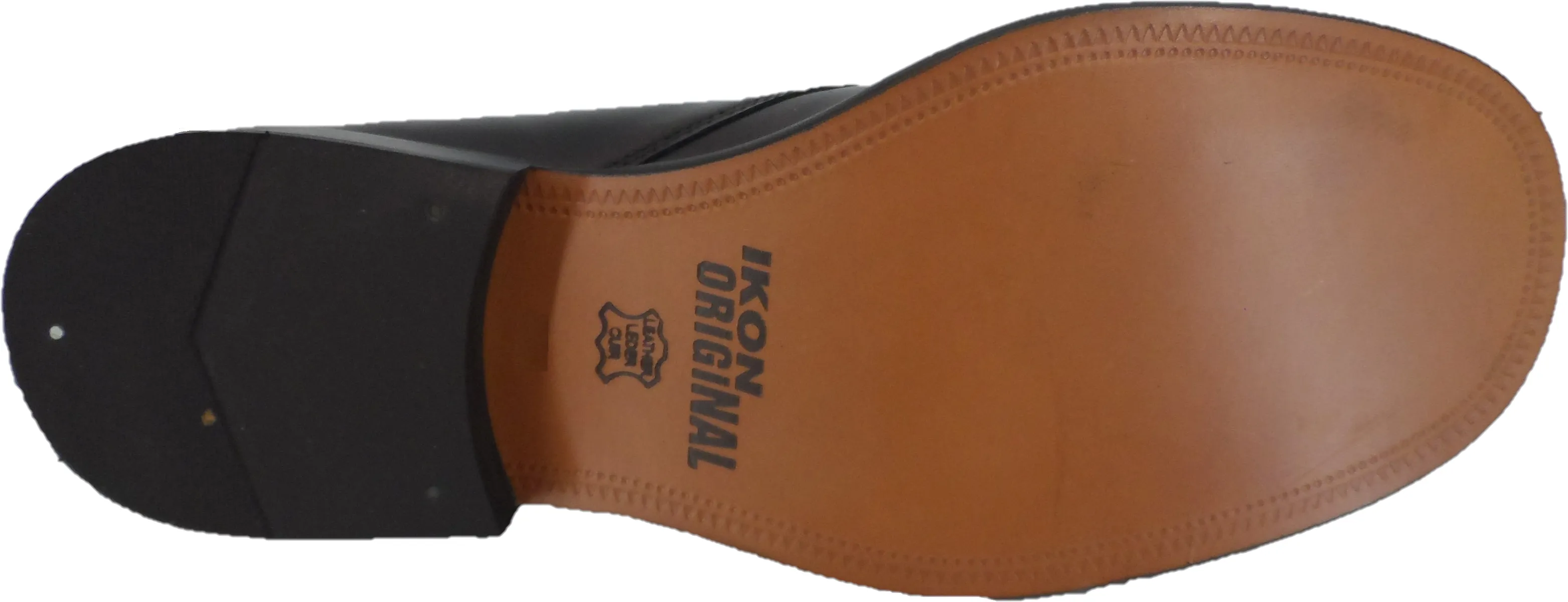Ikon Original Mens Black Zodiac All Leather Shoe
