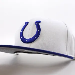 Indianapolis Colts NFL New Era 59Fifty Fitted Hat (White Blue Gray Under Brim)
