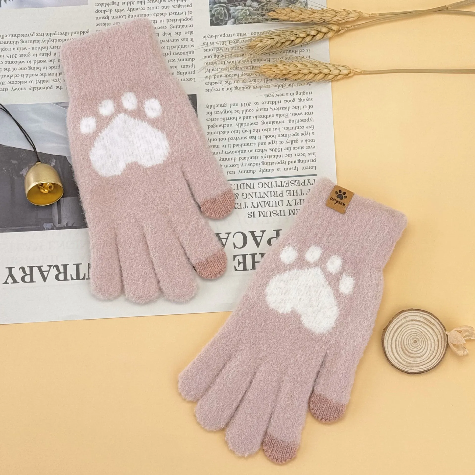 INSTOCK-Korean touch screen cat claw gloves