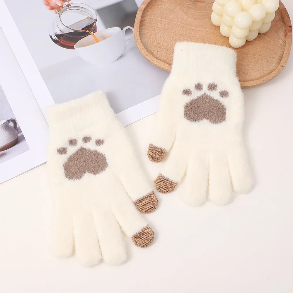 INSTOCK-Korean touch screen cat claw gloves
