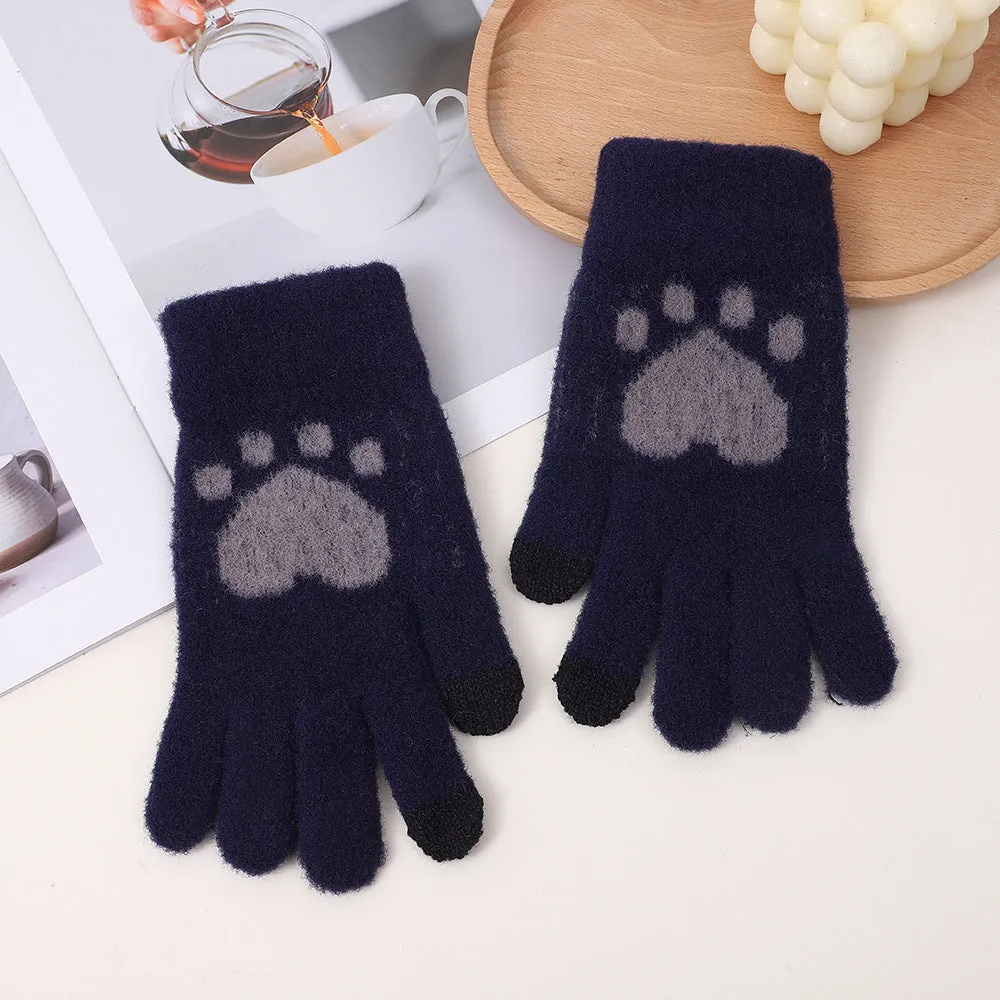 INSTOCK-Korean touch screen cat claw gloves