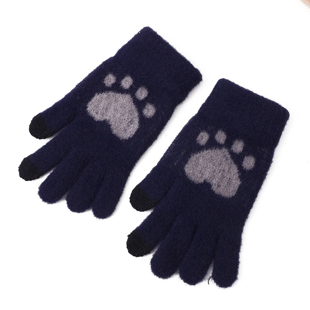 INSTOCK-Korean touch screen cat claw gloves