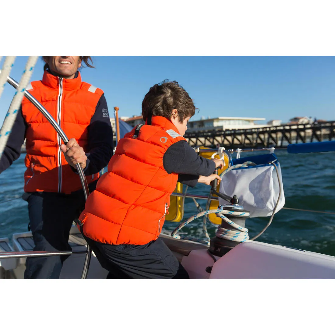 Izeber Children's Reversible 50N Sailing Flotation Jacket - Dark Blue