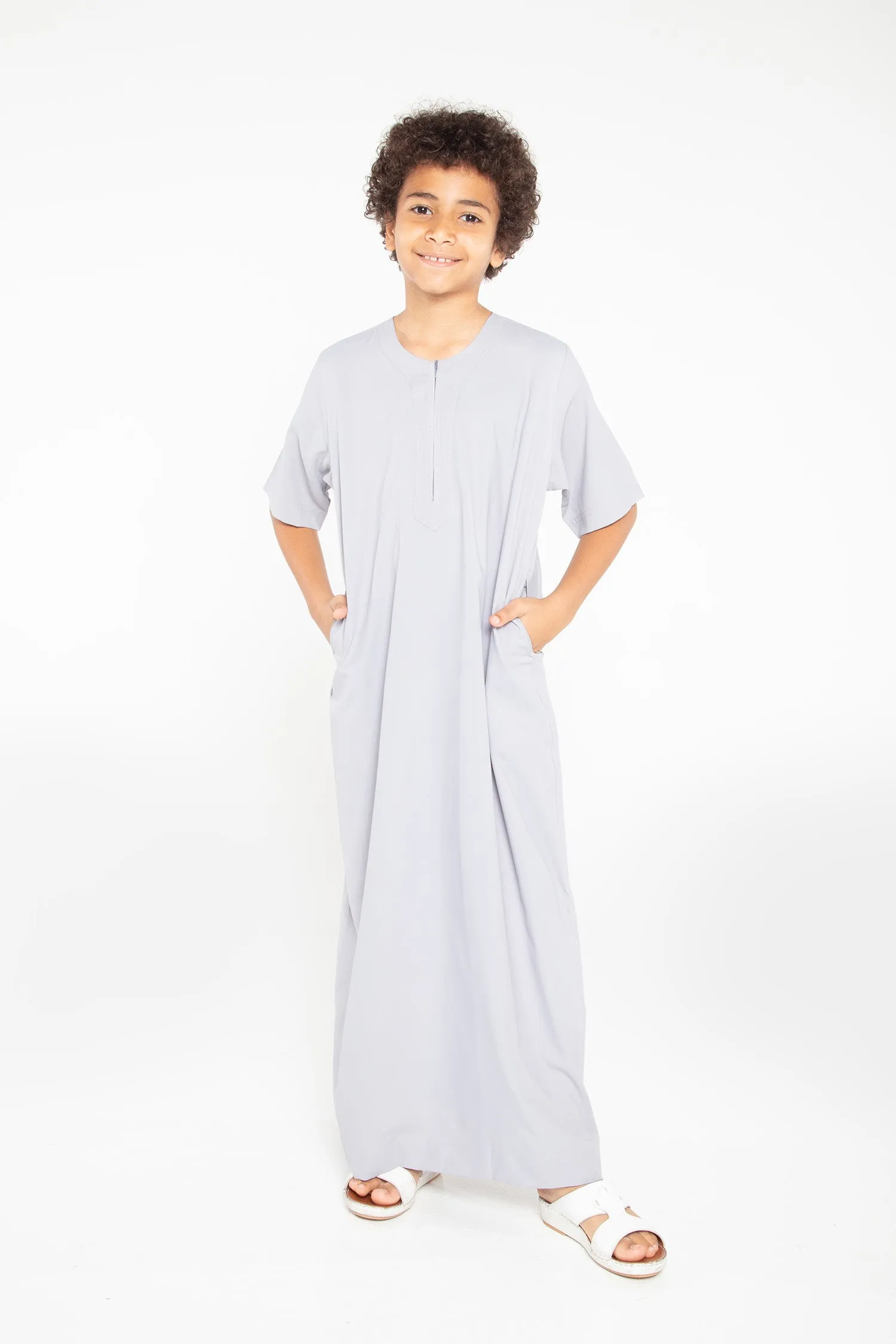J110 Boys Grey Short Sleeve