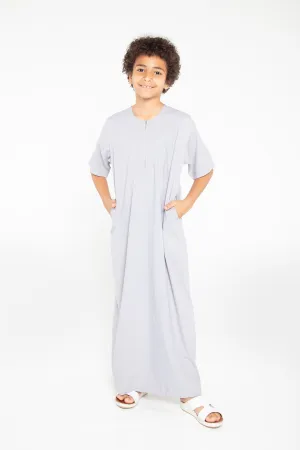 J110 Boys Grey Short Sleeve
