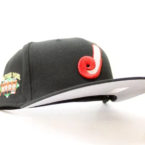 Jacksonville Expos Wolfson Park Stadium New Era 59Fifty Fitted Hat (Glow in the Dark Black Gray Under Brim)