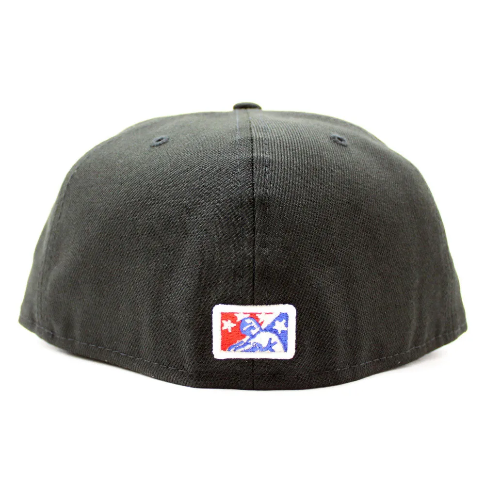 Jacksonville Expos Wolfson Park Stadium New Era 59Fifty Fitted Hat (Glow in the Dark Black Gray Under Brim)