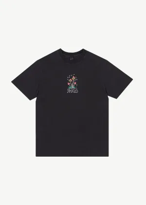 Journey Inward Retro Graphic T-Shirt Stone Black