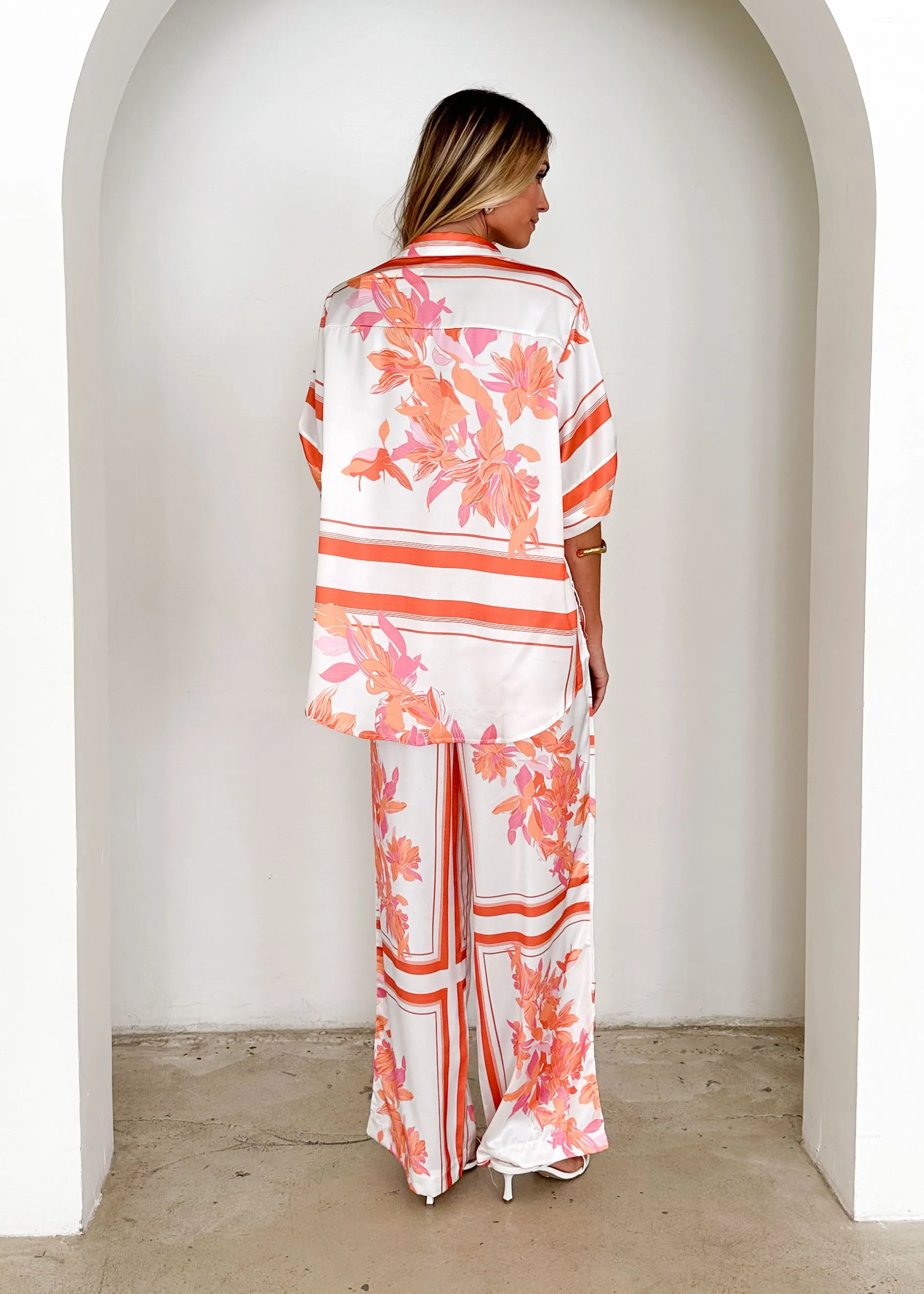 Kaycie Pants - Peach Floral