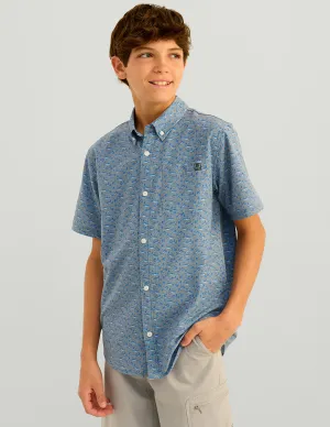 Kids Kona Printed Short Sleeve Button-Down
