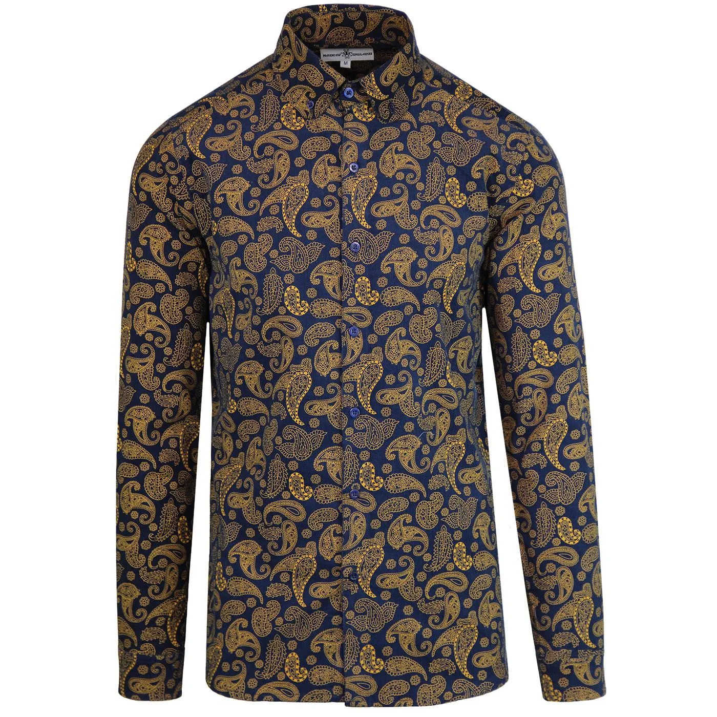 Kinfauns Paisley Cord Penny Collar Shirt