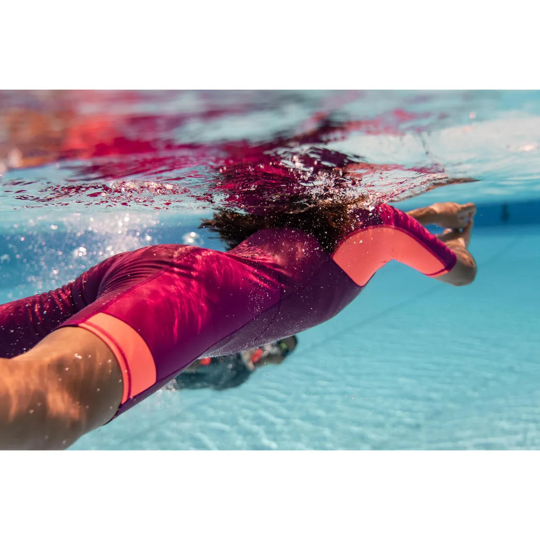 Kloupi Girls' Swim Shorty - Purple Pink