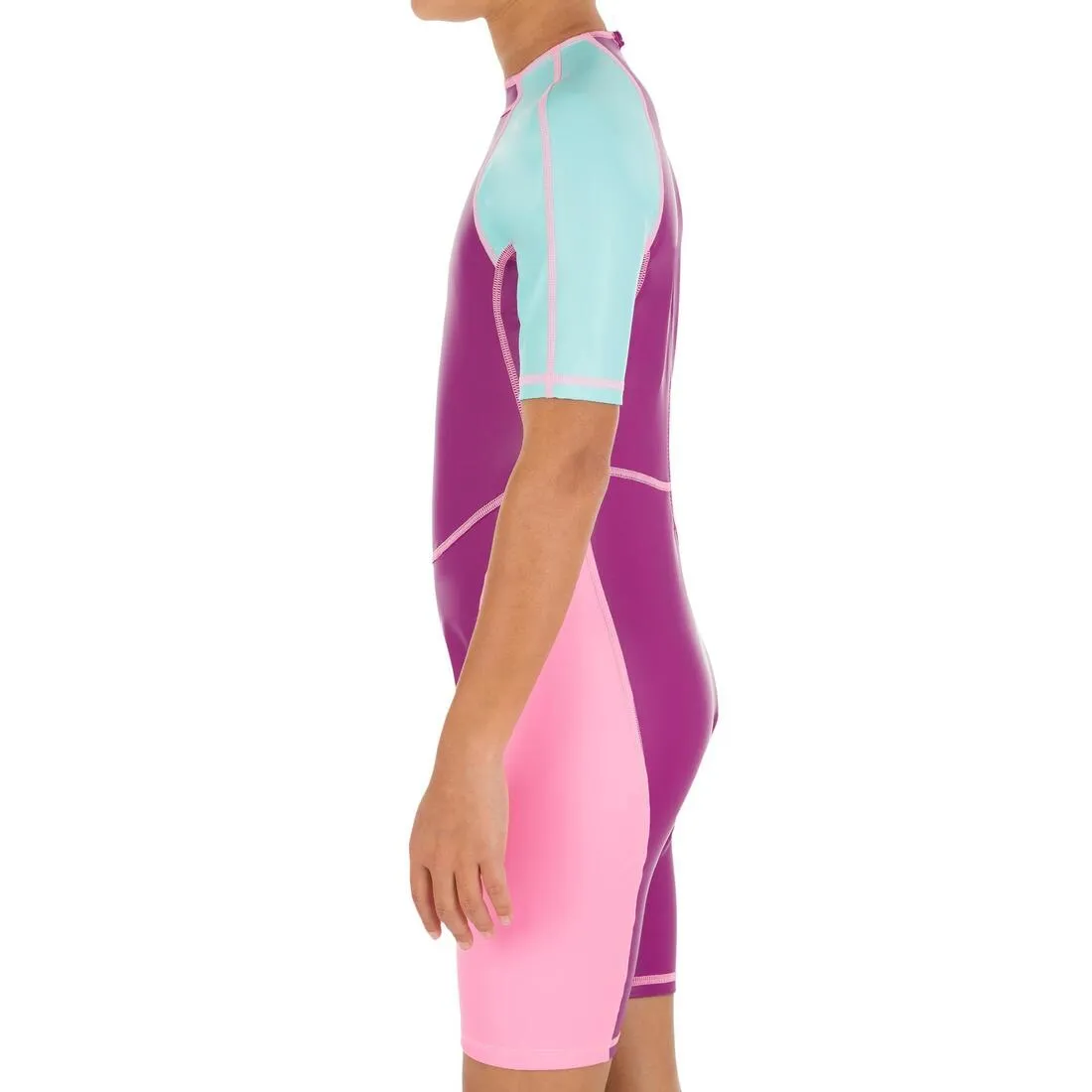 Kloupi Girls' Swim Shorty - Purple Pink