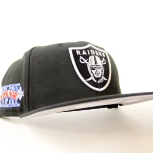 Las Vegas Raiders Super Bowl New Era 9Fifty Snapback Cap (Team Color Gray Under Brim)