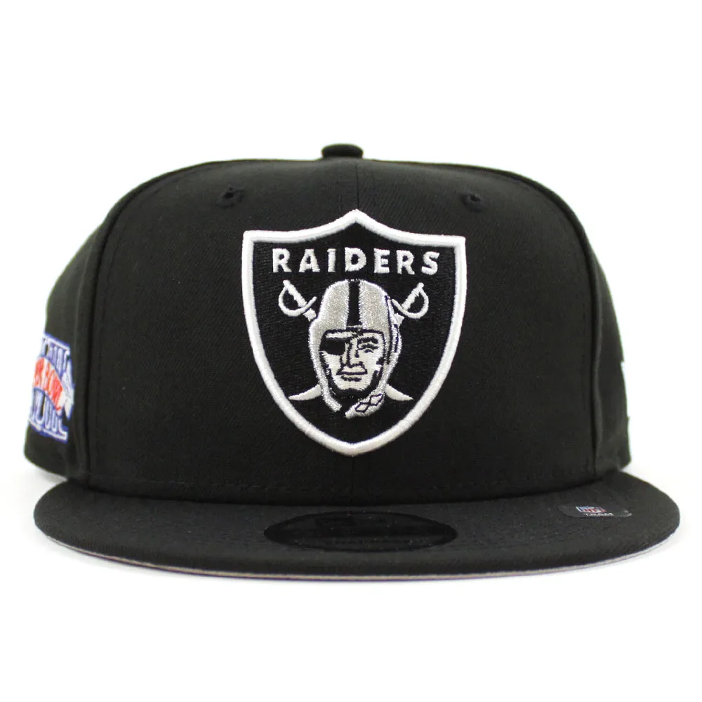 Las Vegas Raiders Super Bowl New Era 9Fifty Snapback Cap (Team Color Gray Under Brim)