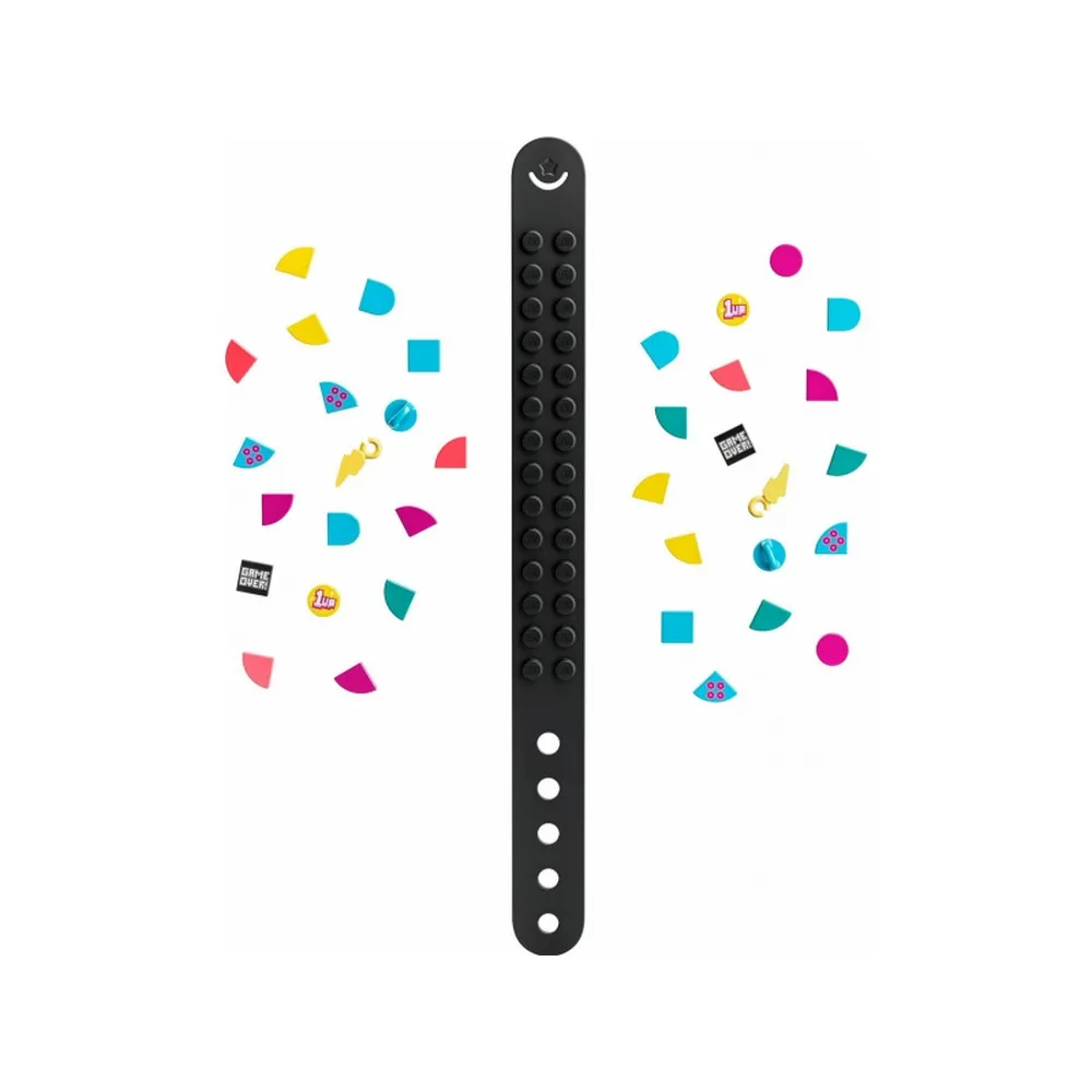 LEGO DOTS -  Bratara cu accesorii - Jocuri video 41943, 37 piese