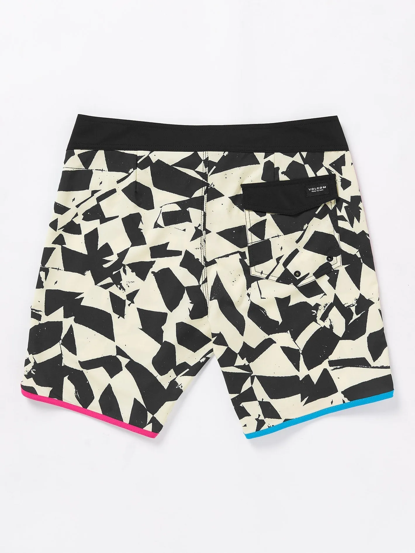 Lido Print Scallop Mod 19" Boardshort - BLACK WHITE