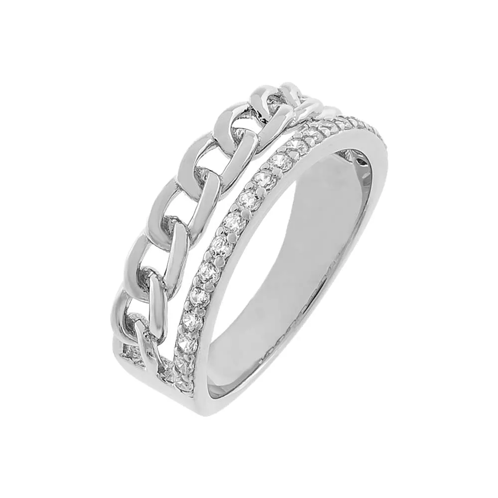 Link x Pavé Double Row Ring