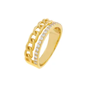 Link x Pavé Double Row Ring