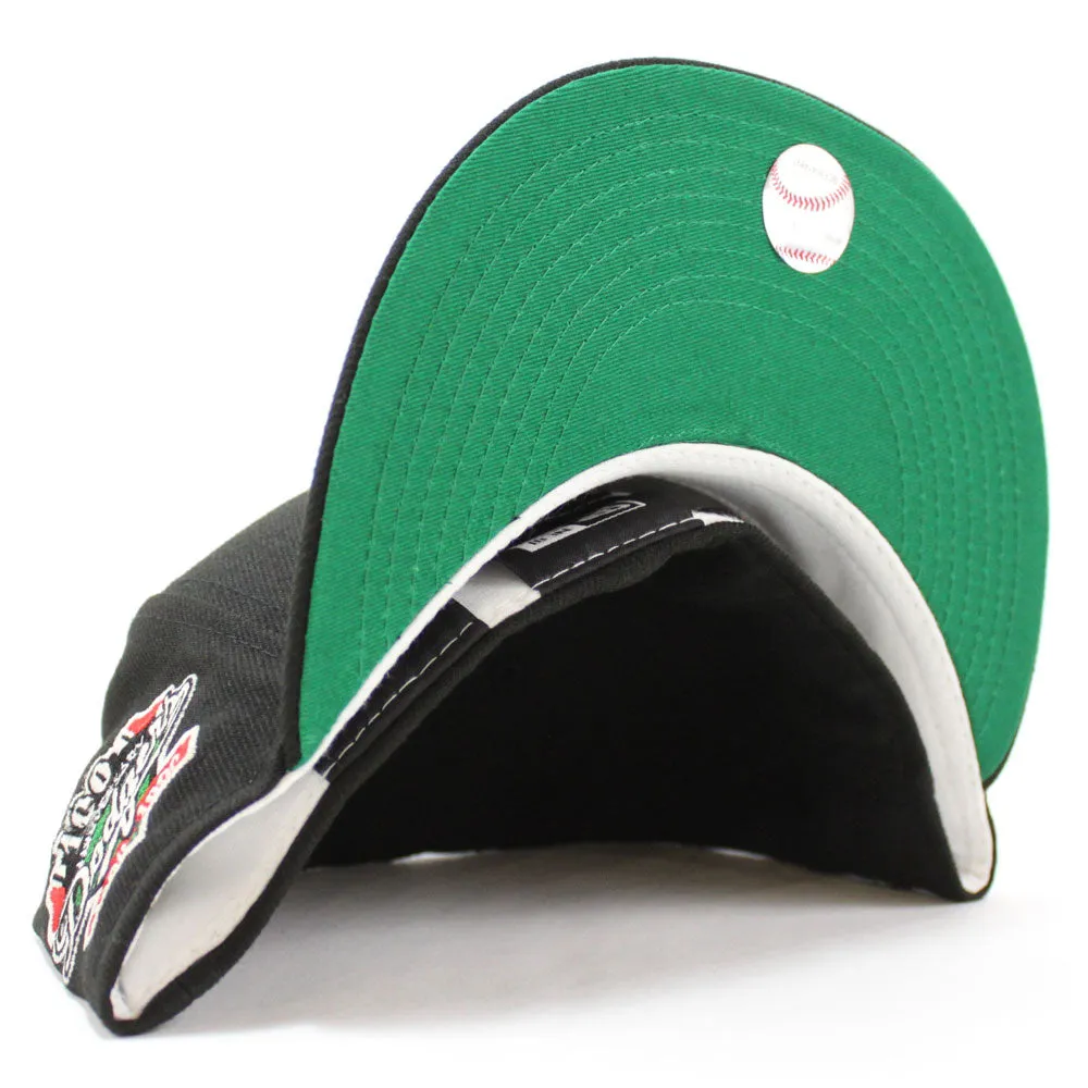 Los Angeles Dodgers 100 Anniversary New Era 59Fifty Fitted Hat (Glow in the Dark Rose Black Green Under Brim)
