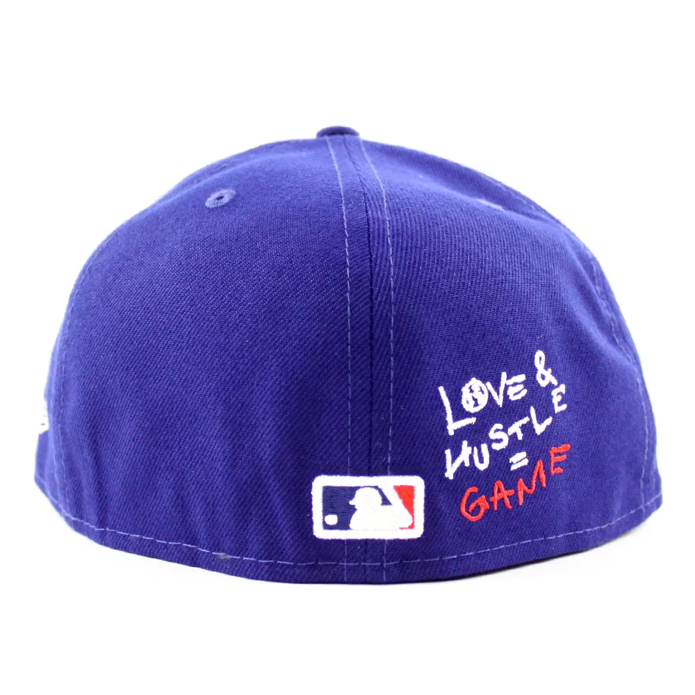 Los Angeles Dodgers TEAM HEART 1988 World Series New Era 59Fifty Fitted Hat (Team Color Gray Under Brim)