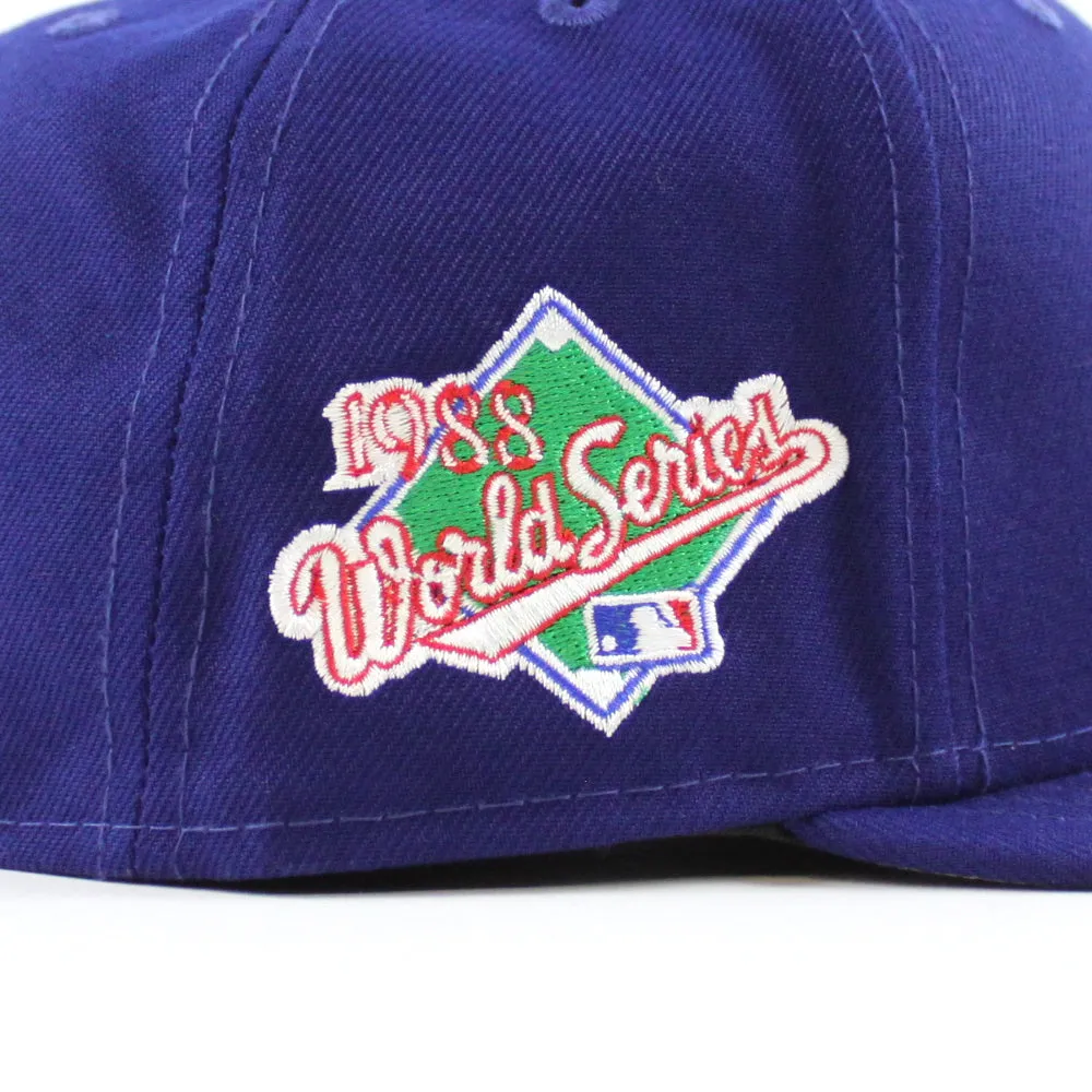 Los Angeles Dodgers TEAM HEART 1988 World Series New Era 59Fifty Fitted Hat (Team Color Gray Under Brim)