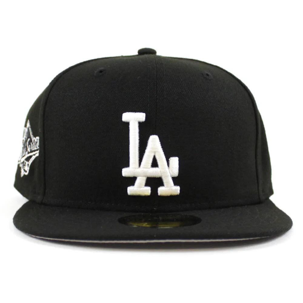 Los Angeles Dodgers World Series New Era 59Fifty Fitted hat (Black White Gray Under Brim)