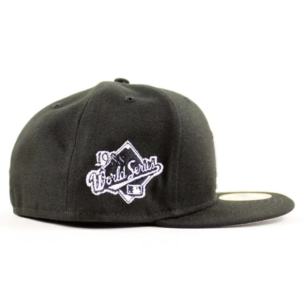 Los Angeles Dodgers World Series New Era 59Fifty Fitted hat (Black White Gray Under Brim)
