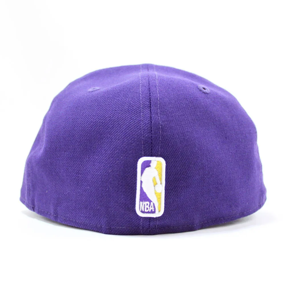 Los Angeles Lakers 17X Championships New Era 59Fifty Fitted Hat (Glow in The Dark Purple Gray Under Brim)