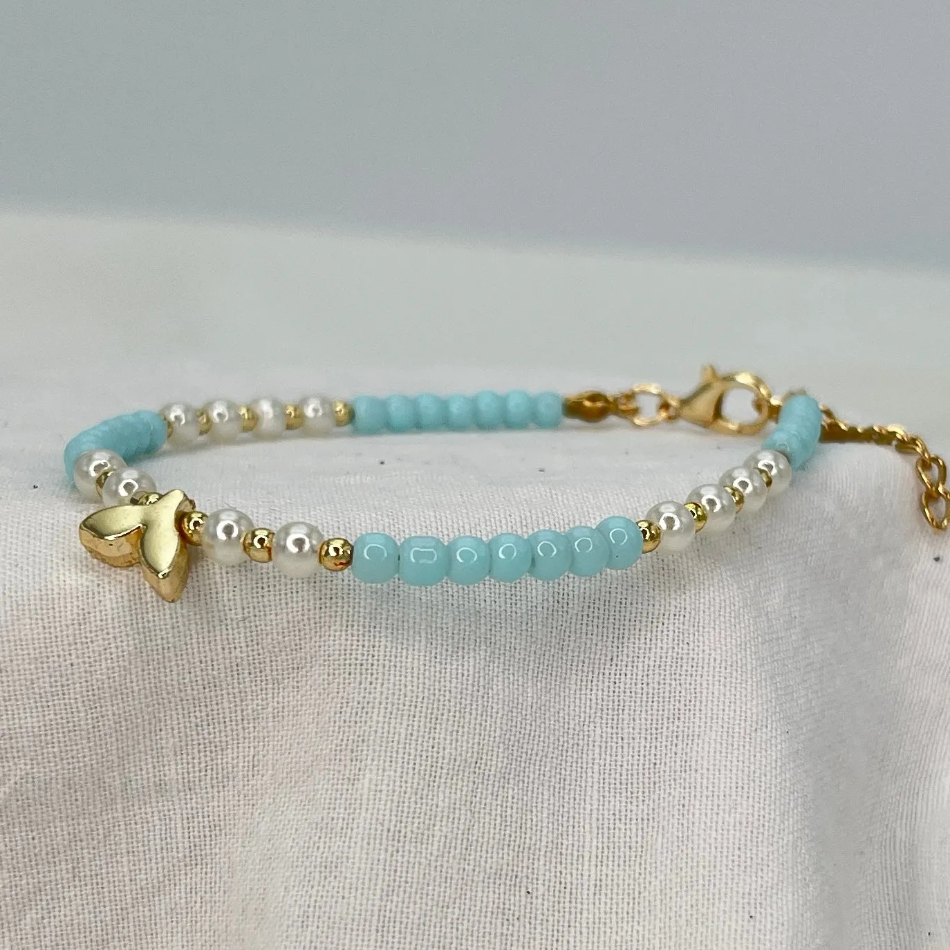 Lux Crystal Blue Beaded Bracelet – Timeless and Chic, Charm