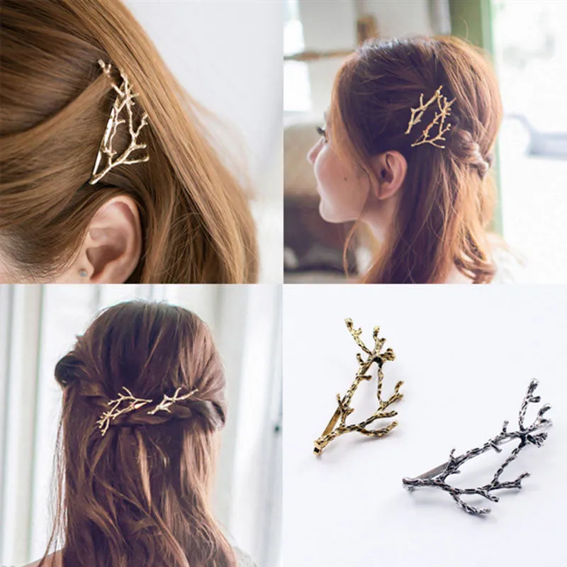 M MISM Elegant Metal Tree Branch Hairpins Hair Clips for Women barrettes Female Headwear Alloy Hair Accessories Hair Clip New